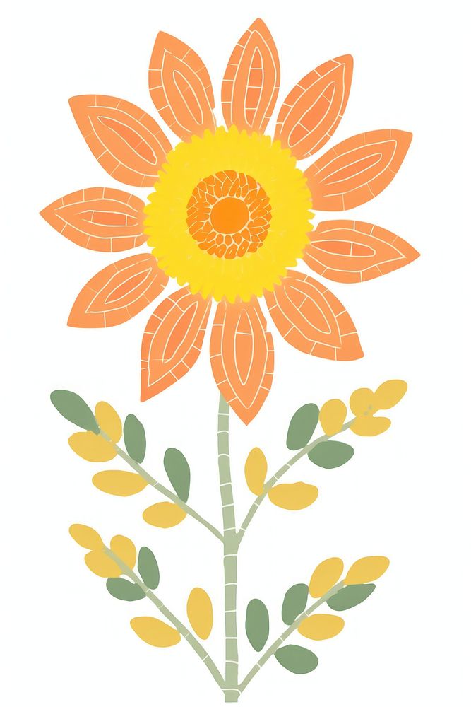Sunflower art pattern petal. AI generated Image by rawpixel.