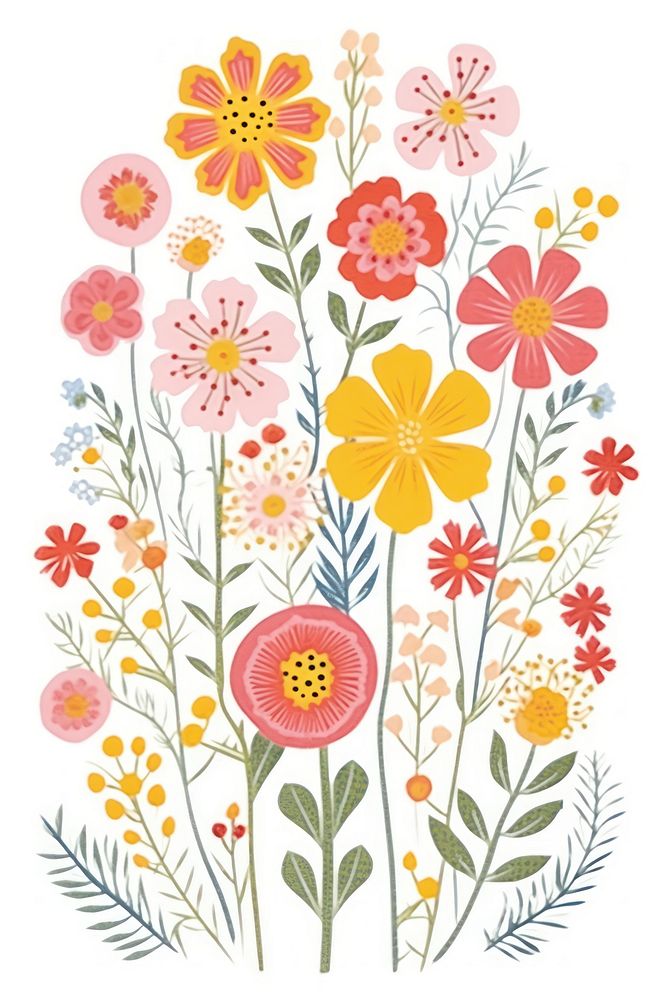 Wildflower art backgrounds pattern. 