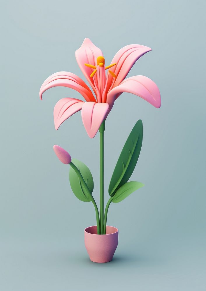 Lily lily flower plant. AI generated Image by rawpixel.