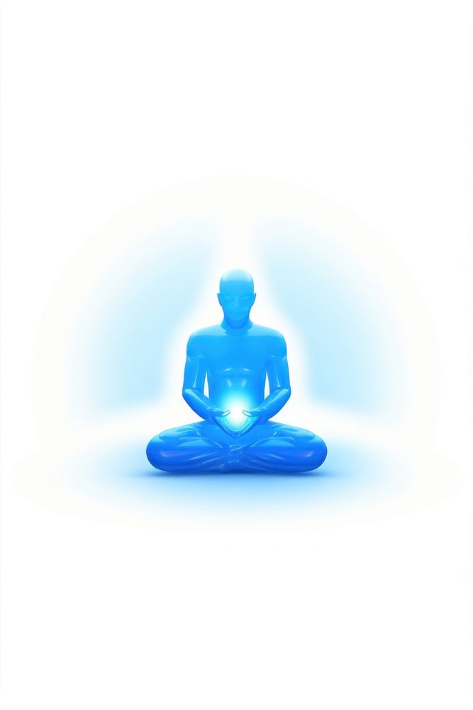 Spiritual light spirituality cross-legged. AI generated Image by rawpixel.