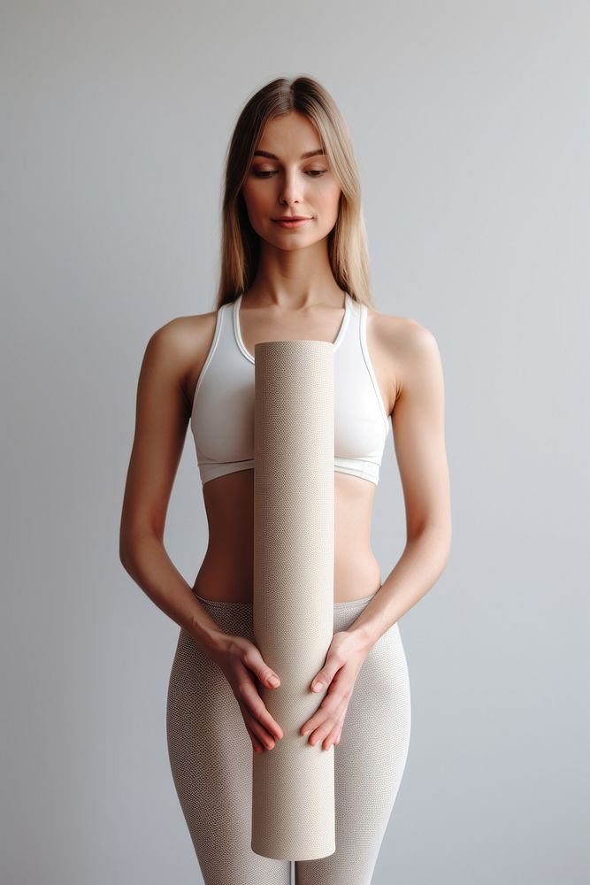 Yoga mat sports adult woman. AI generated Image by rawpixel.