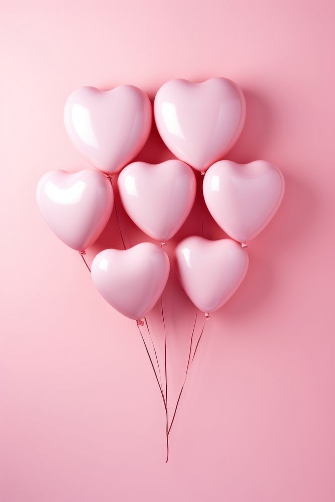 Heart shaped balloons celebration anniversary decoration. AI generated Image by rawpixel.