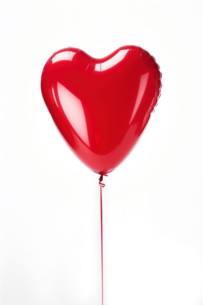 Heart shaped balloon white background celebration appliance. AI generated Image by rawpixel.