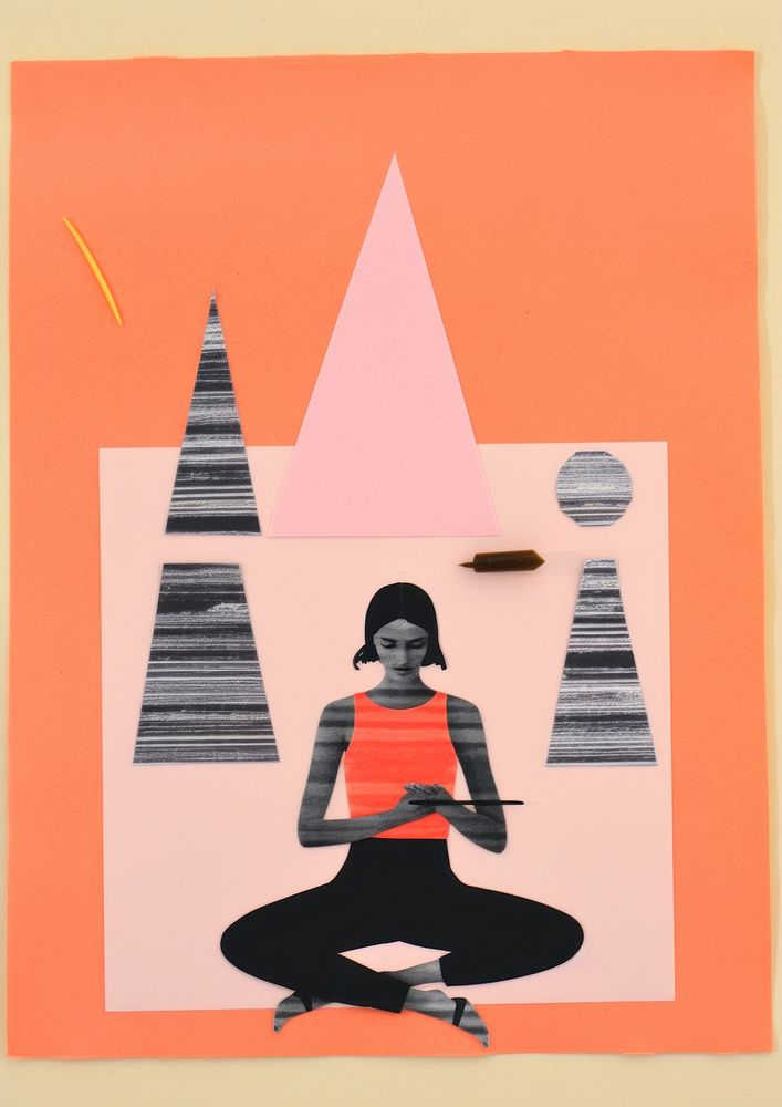 Woman and yoga equipment art adult representation. AI generated Image by rawpixel.