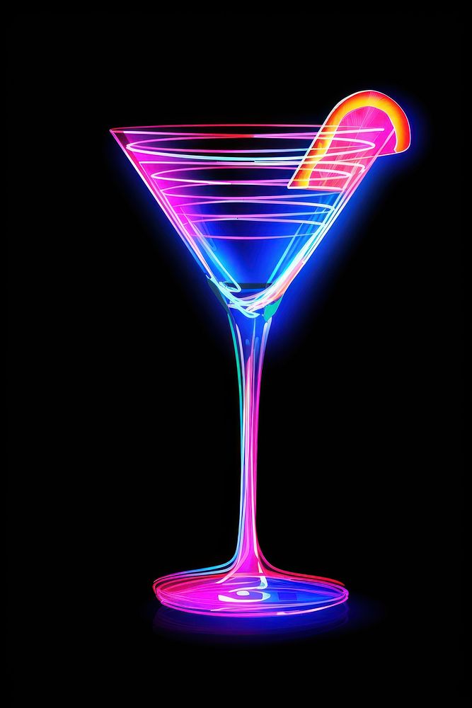 Cocktail glass martini drink light. AI generated Image by rawpixel.