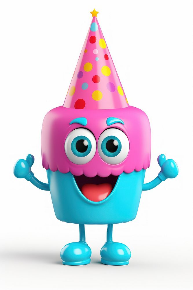 Birthday cartoon mascot cute. AI generated Image by rawpixel.