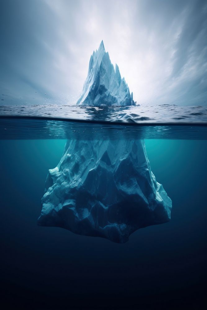 An ice berg outdoors iceberg nature. AI generated Image by rawpixel.