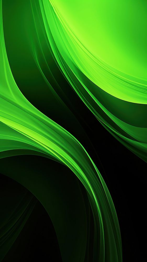 Lime green neon glowing twisted cosmic lines backgrounds abstract pattern. AI generated Image by rawpixel.