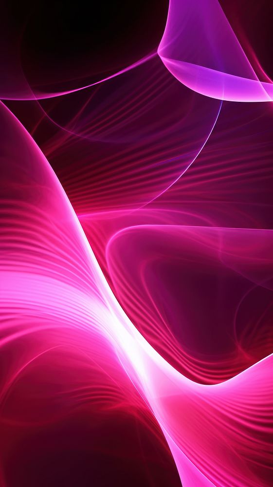 Pink neon glowing twisted cosmic lines backgrounds abstract pattern. AI generated Image by rawpixel.