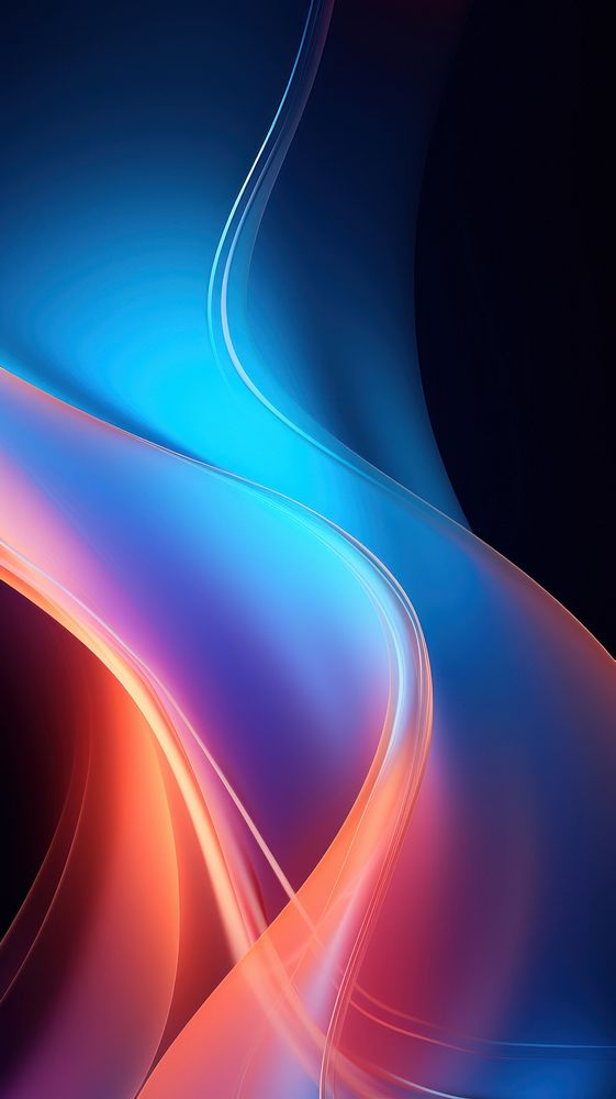 Gradient neon glowing twisted cosmic lines backgrounds abstract pattern. AI generated Image by rawpixel.