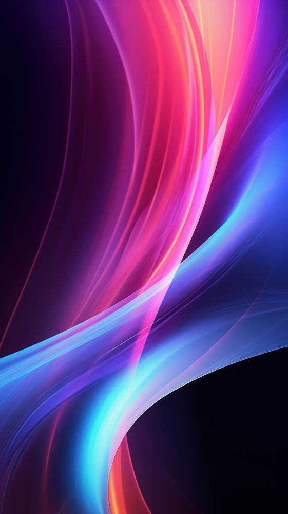 Gradient neon glowing twisted cosmic lines backgrounds abstract pattern. AI generated Image by rawpixel.