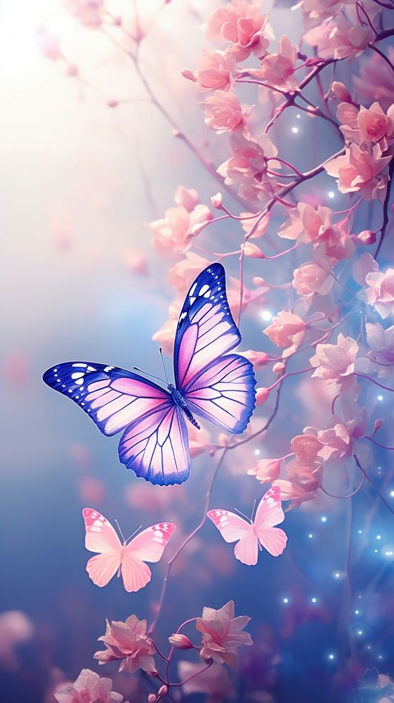 Butterfly in garden outdoors blossom nature. AI generated Image by rawpixel.
