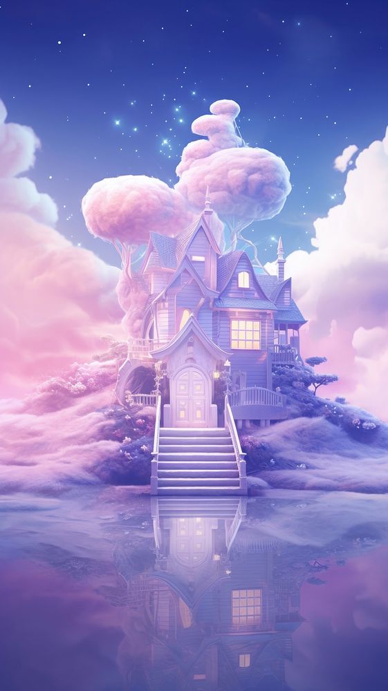 Mysterious house outdoors fantasy nature. AI generated Image by rawpixel.