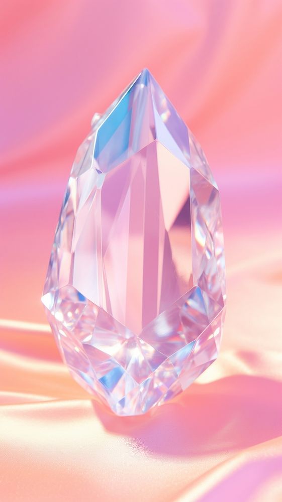 Baby pink crystal gemstone jewelry. AI generated Image by rawpixel.