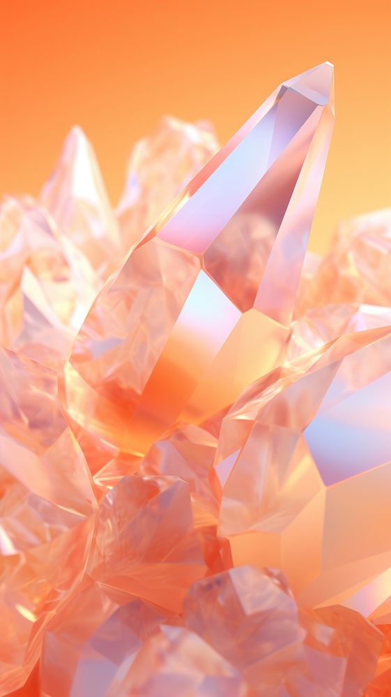 Pastel orange crystal backgrounds mineral. AI generated Image by rawpixel.
