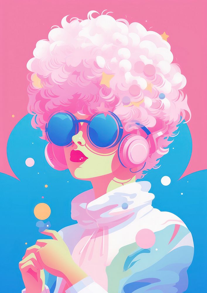 A cool woman technology sunglasses portrait. AI generated Image by rawpixel.