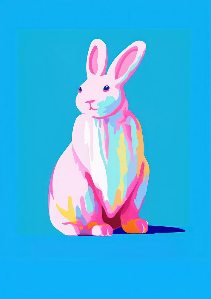Rabbit cartoon rodent animal. AI generated Image by rawpixel.