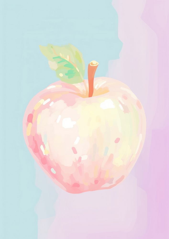 Apple cartoon fruit plant. AI generated Image by rawpixel.