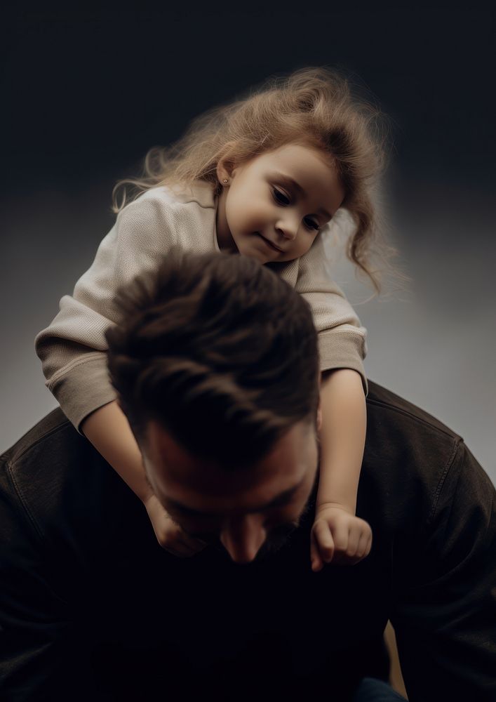 A father holding his girl photography portrait togetherness. AI generated Image by rawpixel.
