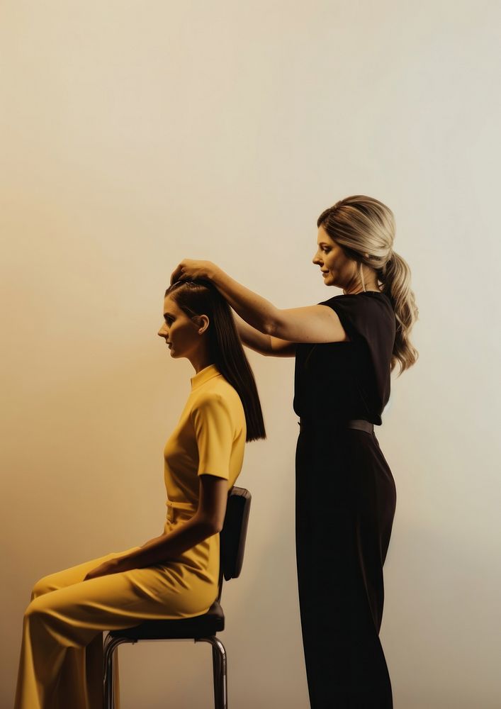 Hair salon adult woman togetherness. AI generated Image by rawpixel.