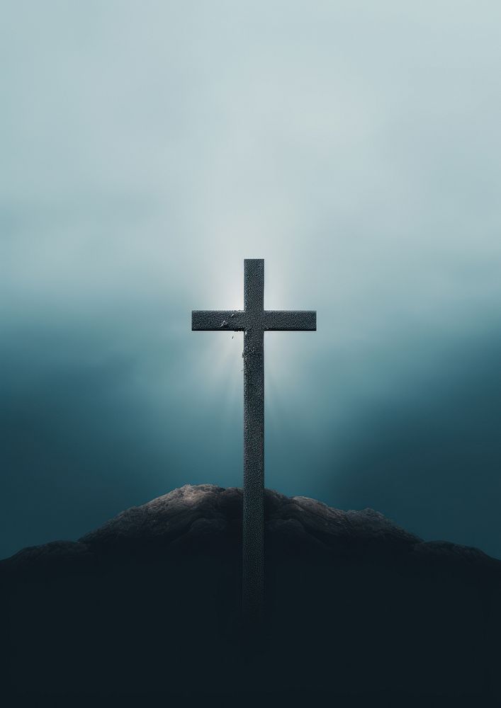 A cross outdoors symbol spirituality. AI generated Image by rawpixel.