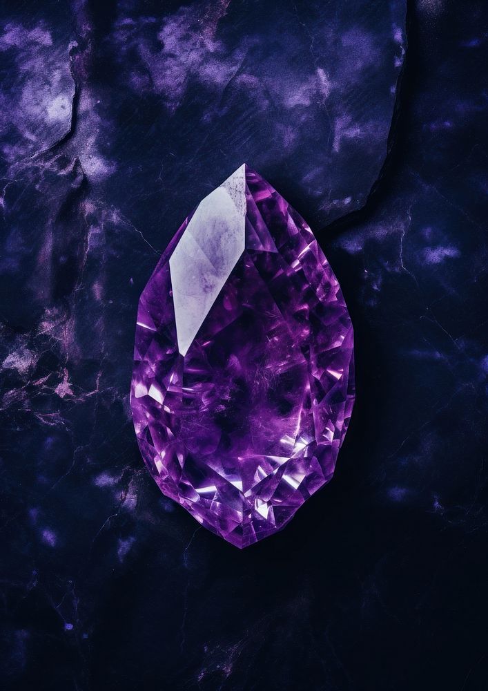A purple gem-stone wallpaper gemstone amethyst crystal. AI generated Image by rawpixel.