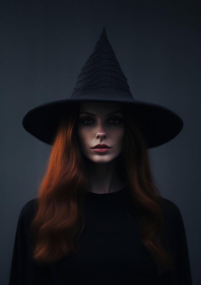 A witch portrait photography mystery fashion. AI generated Image by rawpixel.