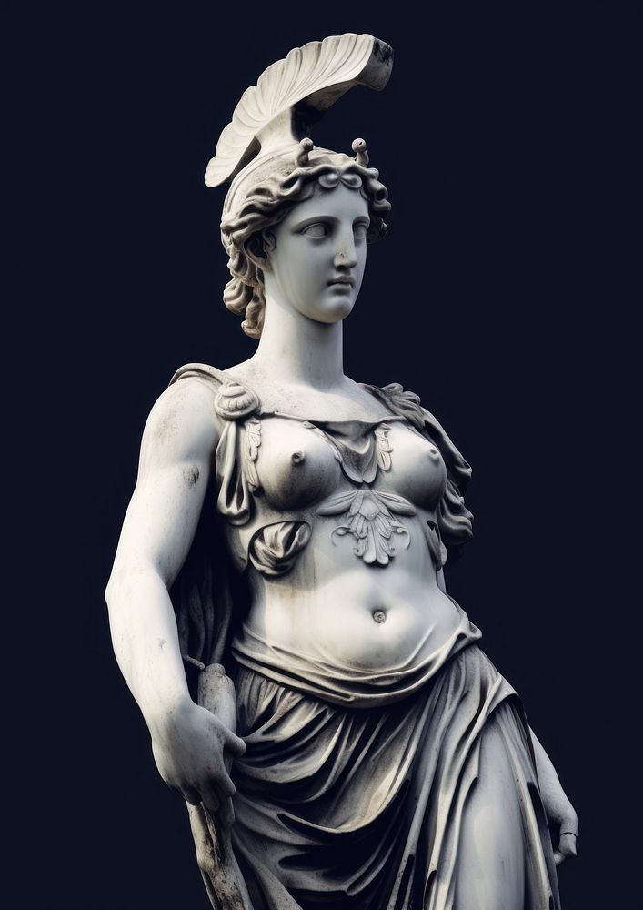 An ancient greek aesthetic sculpture of greek goddess statue art representation. AI generated Image by rawpixel.