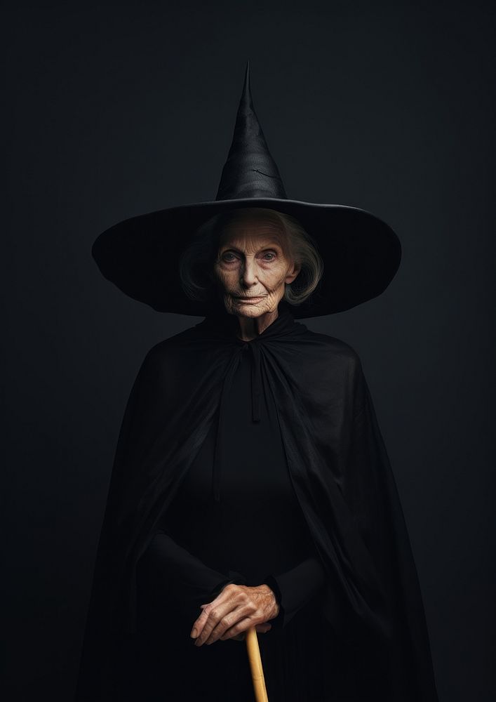 An old witch portrait photography mystery adult. AI generated Image by rawpixel.