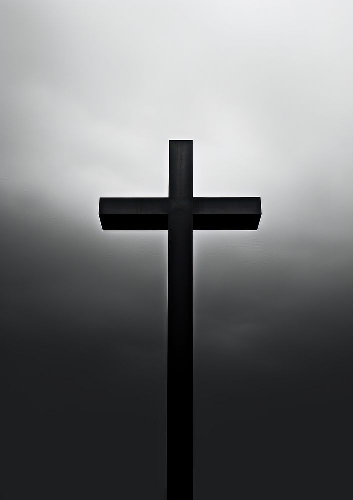 A big cross symbol black spirituality. AI generated Image by rawpixel.