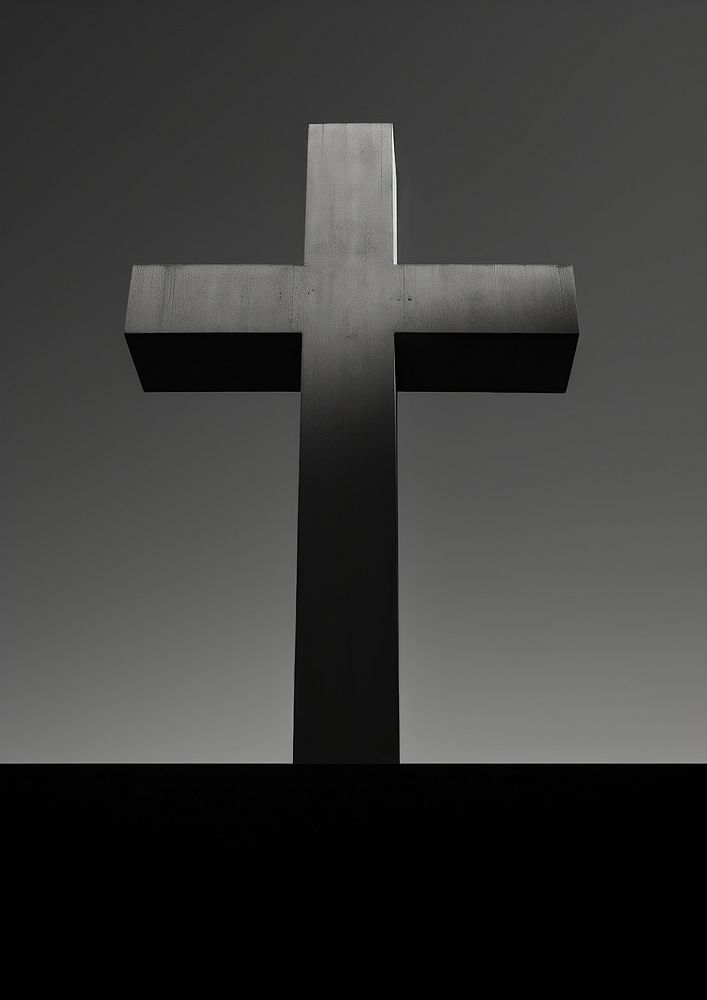 A big cross symbol black white. AI generated Image by rawpixel.