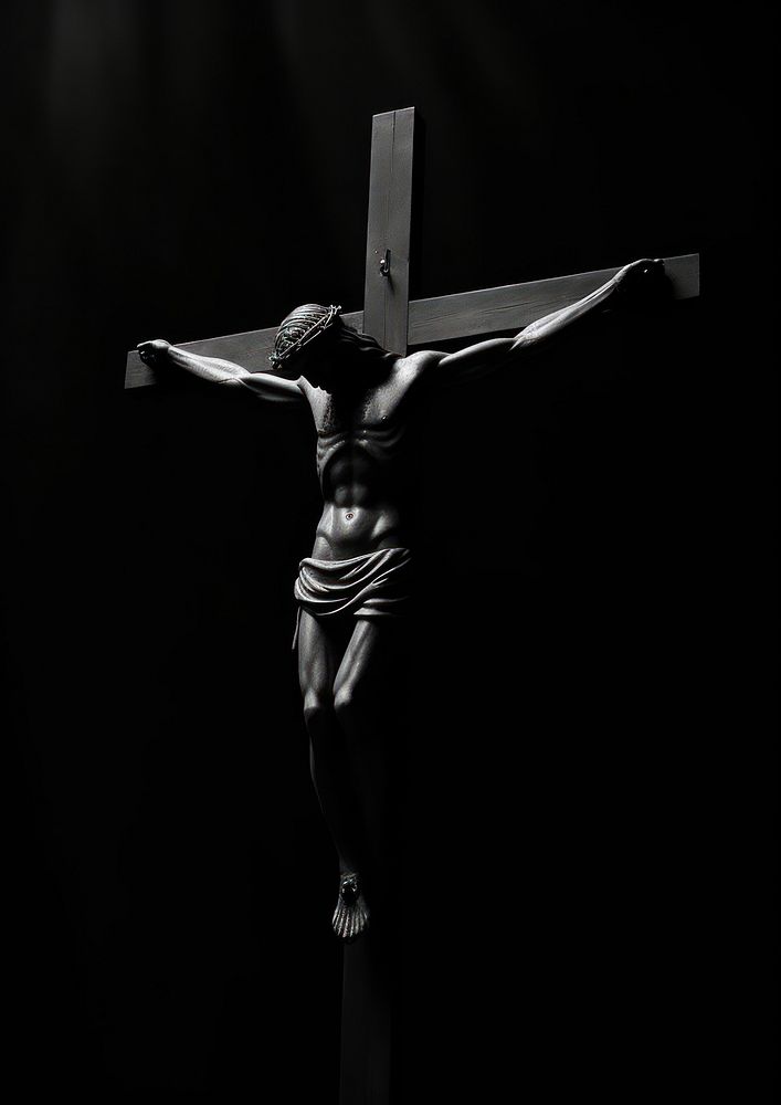 A jesus on a cross crucifix black adult. AI generated Image by rawpixel.