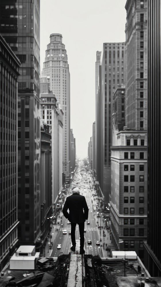 A big giant man walking city road. AI generated Image by rawpixel.