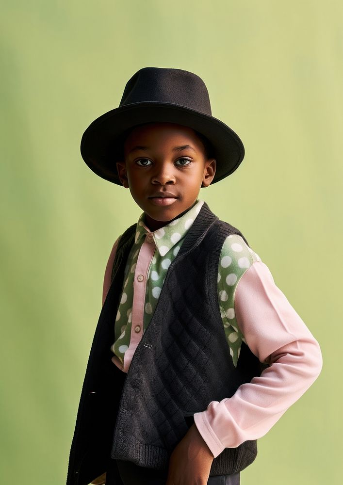 Black Boy Wearing Hat Photography 