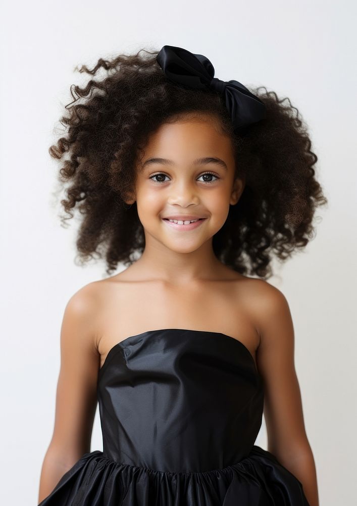 A little black girl in ballet outfit photography portrait dress. AI generated Image by rawpixel.
