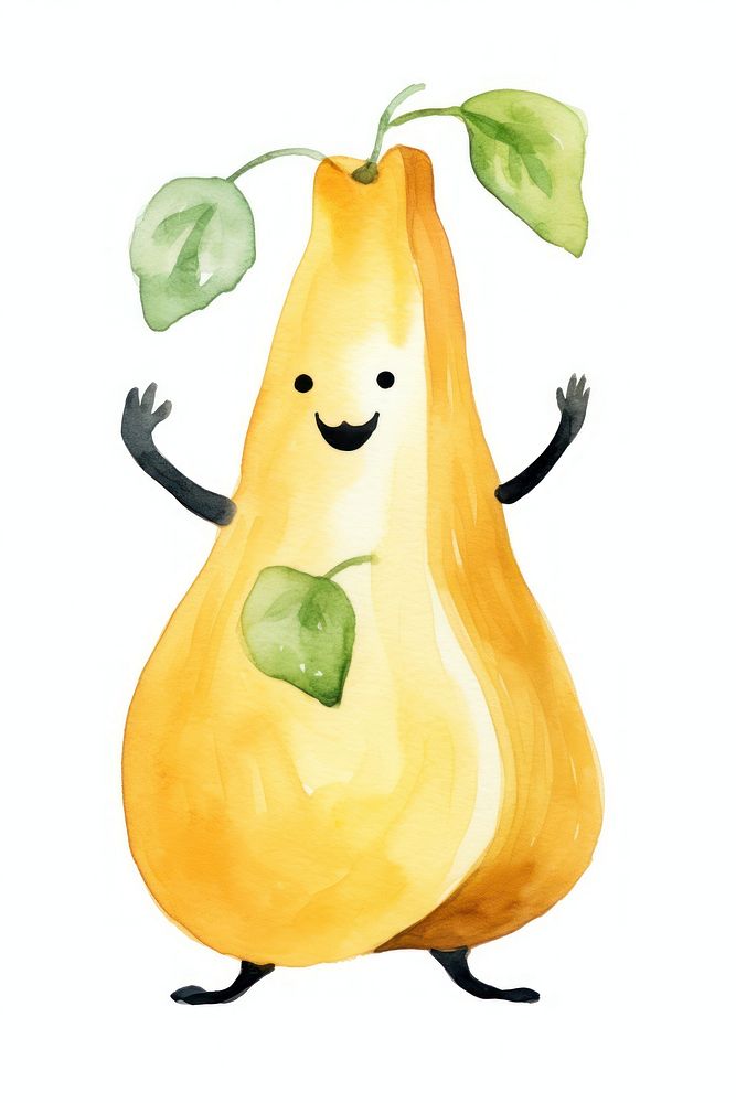 Butternut squash dancing plant pear food. AI generated Image by rawpixel.