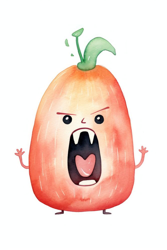 Angry onion screaming food anthropomorphic representation. AI generated Image by rawpixel.