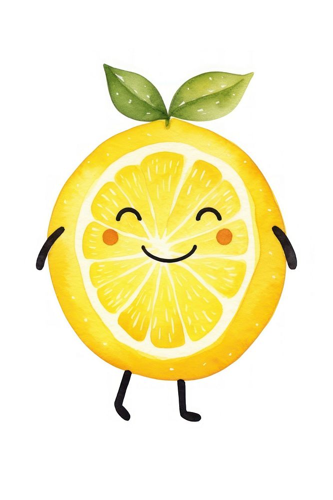 Sliced lemon dancing grapefruit plant food. AI generated Image by rawpixel.