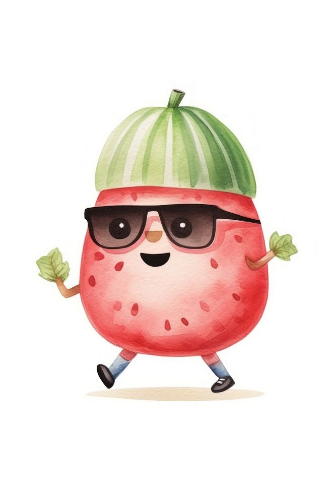 Watermelon glasses fruit food. AI generated Image by rawpixel.