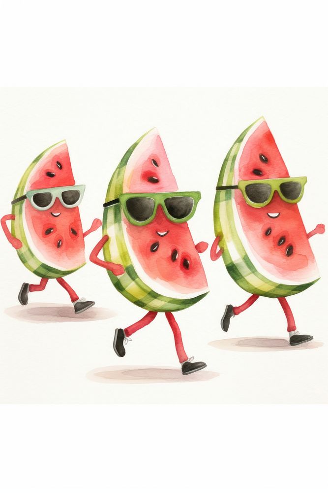Watermelon glasses fruit plant. AI generated Image by rawpixel.