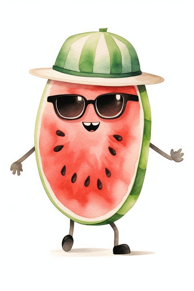 Watermelon glasses sunglasses fruit. AI generated Image by rawpixel.