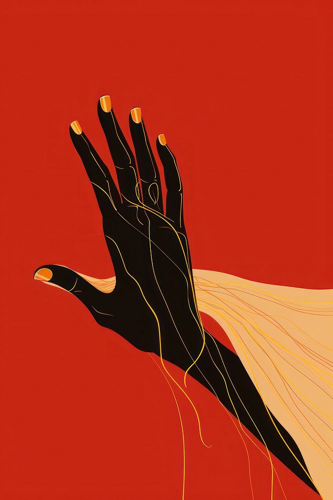 African woman hand finger line electronics. AI generated Image by rawpixel.