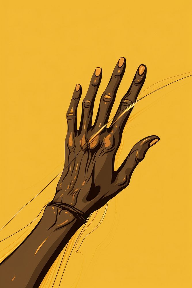 African woman hand finger line electronics. AI generated Image by rawpixel.