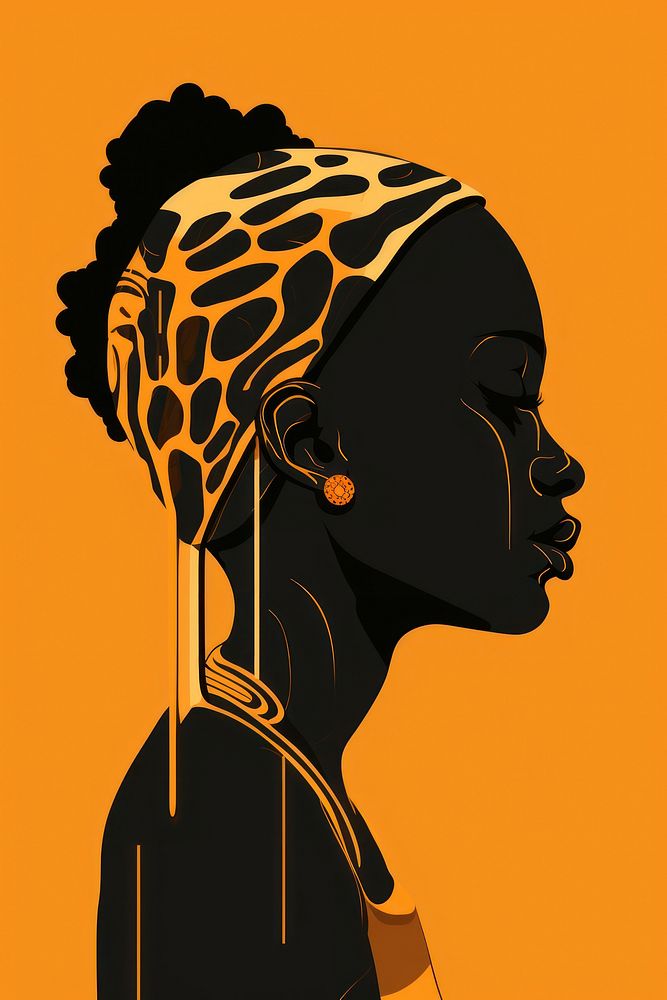 African ten year-old girl portrait earring adult. AI generated Image by rawpixel.