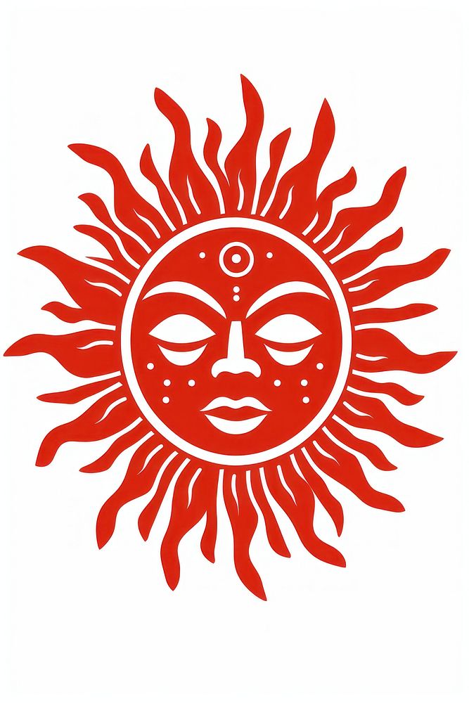 African tribal style sun logo representation creativity. AI generated Image by rawpixel.