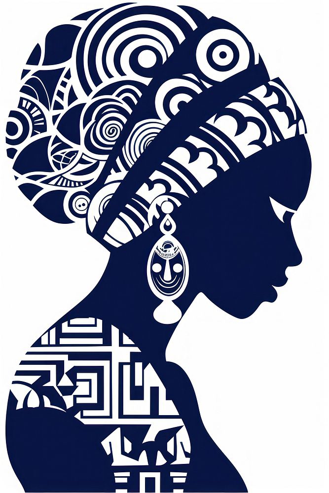 African tribal woman silhouette art | Free Photo Illustration - rawpixel