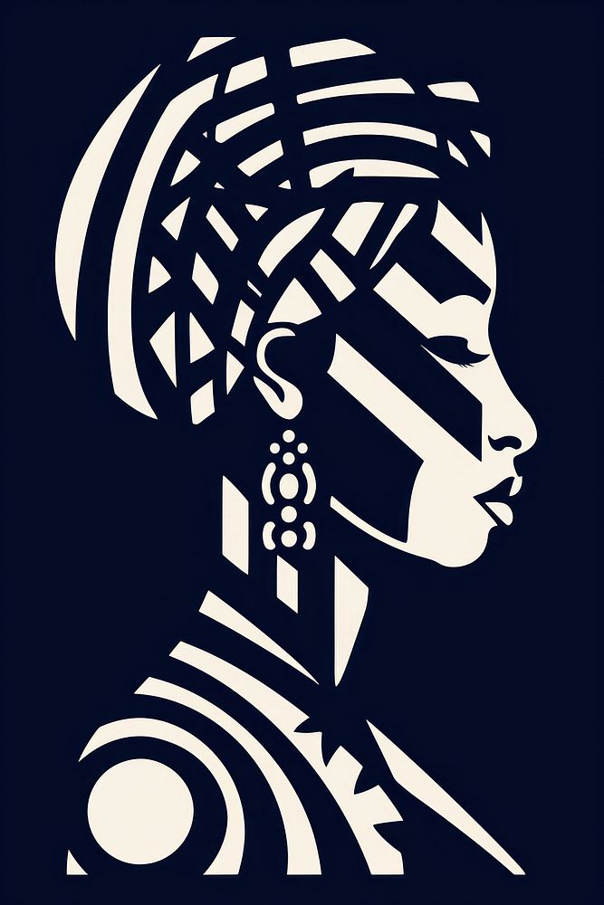 African tribal woman art accessories creativity. AI generated Image by rawpixel.