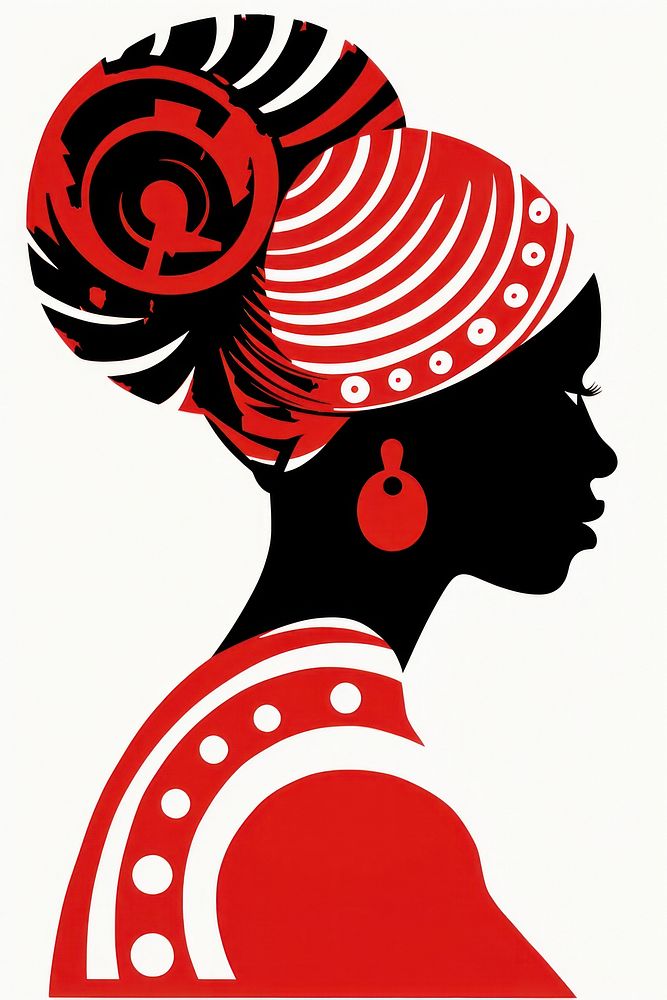 African tribal woman art graphics adult. 