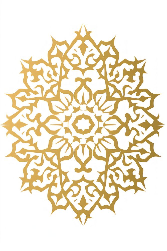 Islamic pattern ornament backgrounds gold white background. AI generated Image by rawpixel.