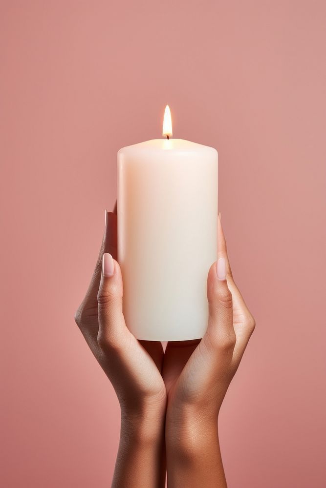 Candle holding adult hand. AI generated Image by rawpixel.